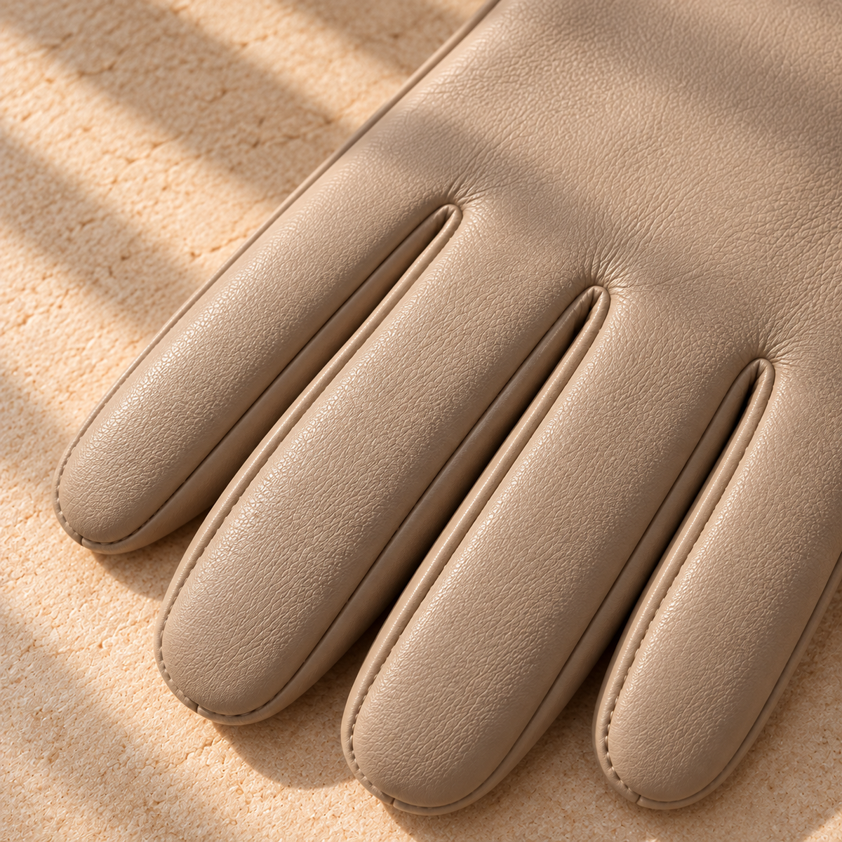 Gants en simili cuir avec doublure en shearling Bianca