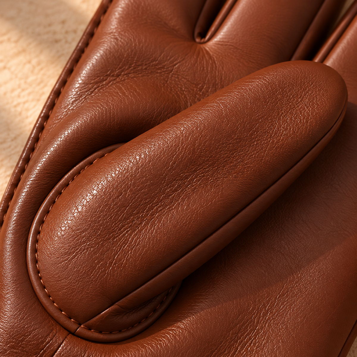 Gants en simili cuir avec doublure en shearling Bianca