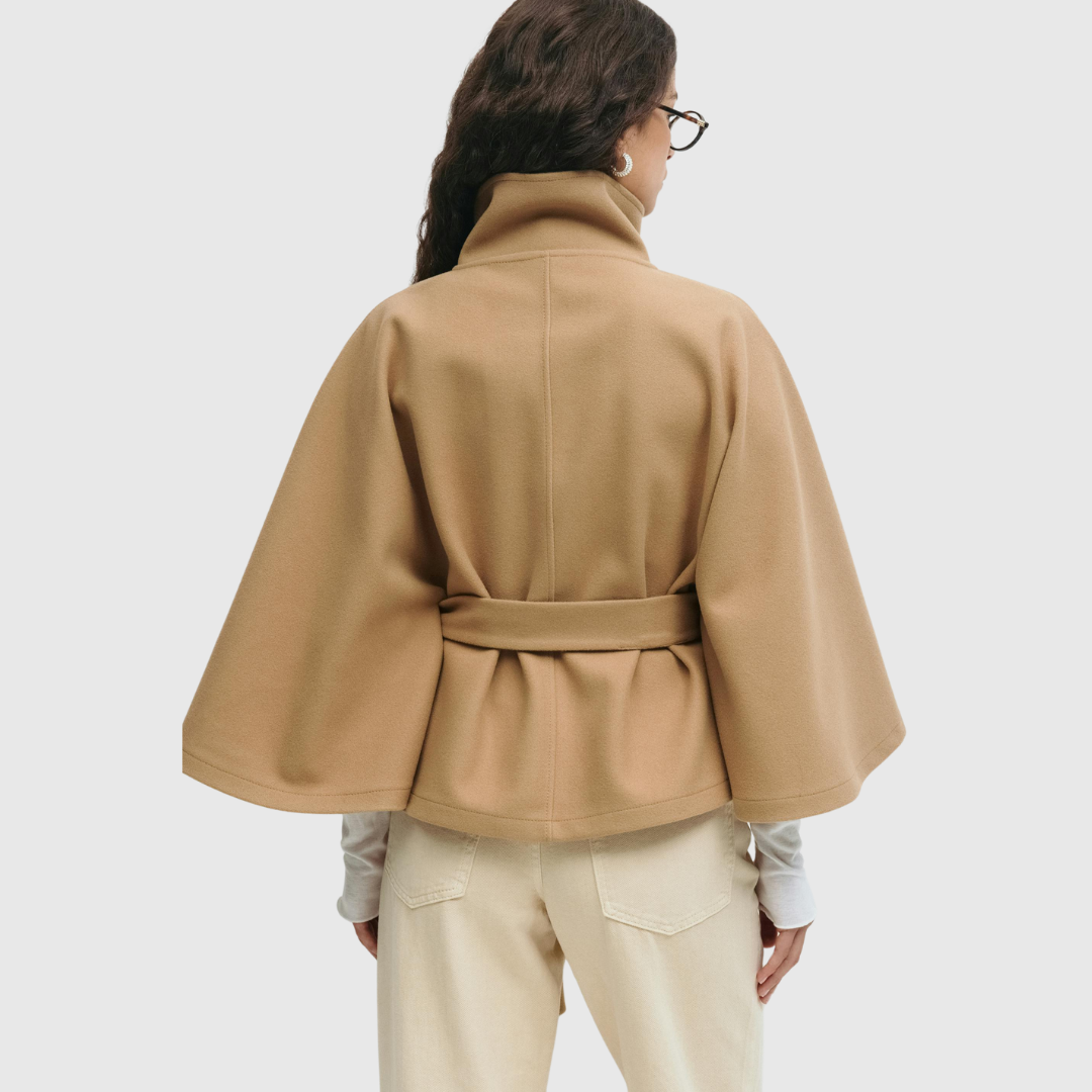 RHOSLYN | BELTED CAPE JACKET