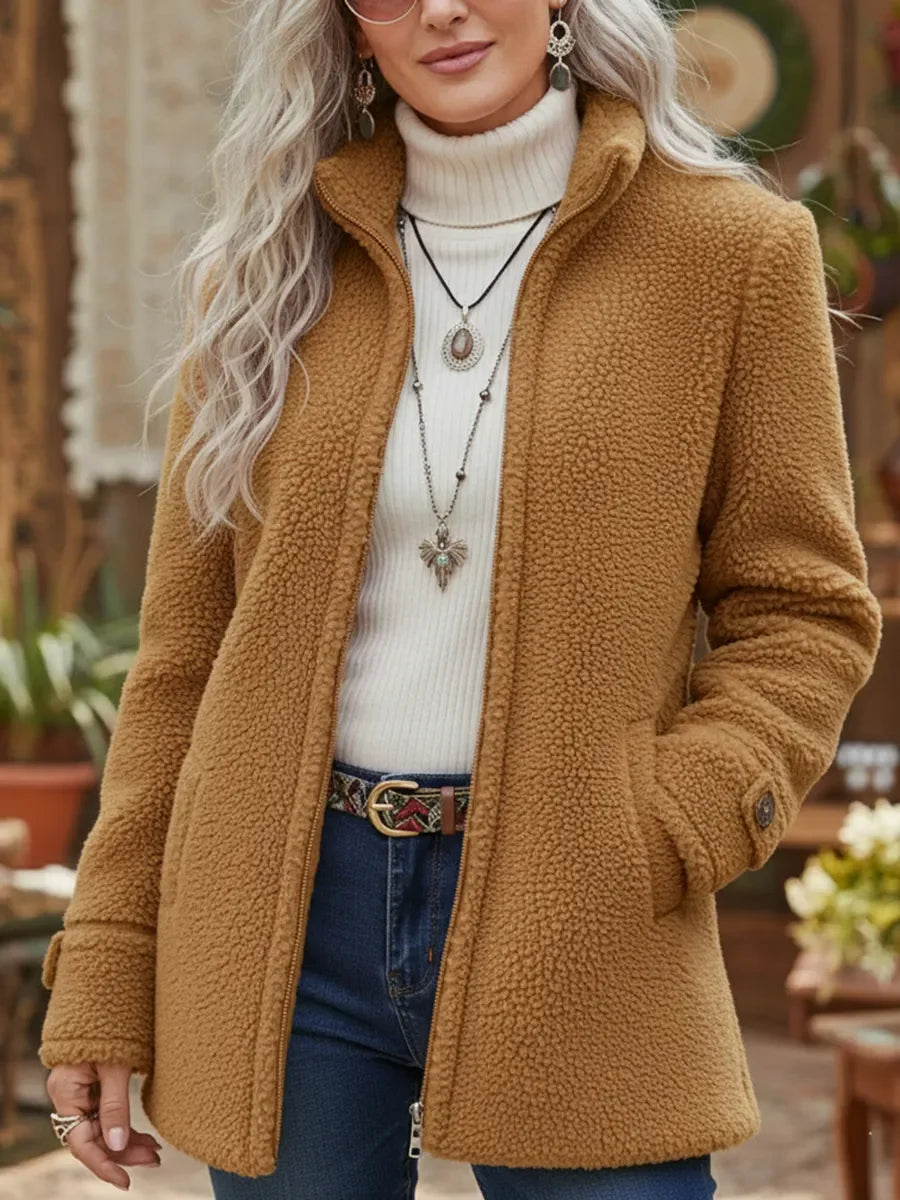 Cassandra | Soft and Elegant Zip-Up Jacket