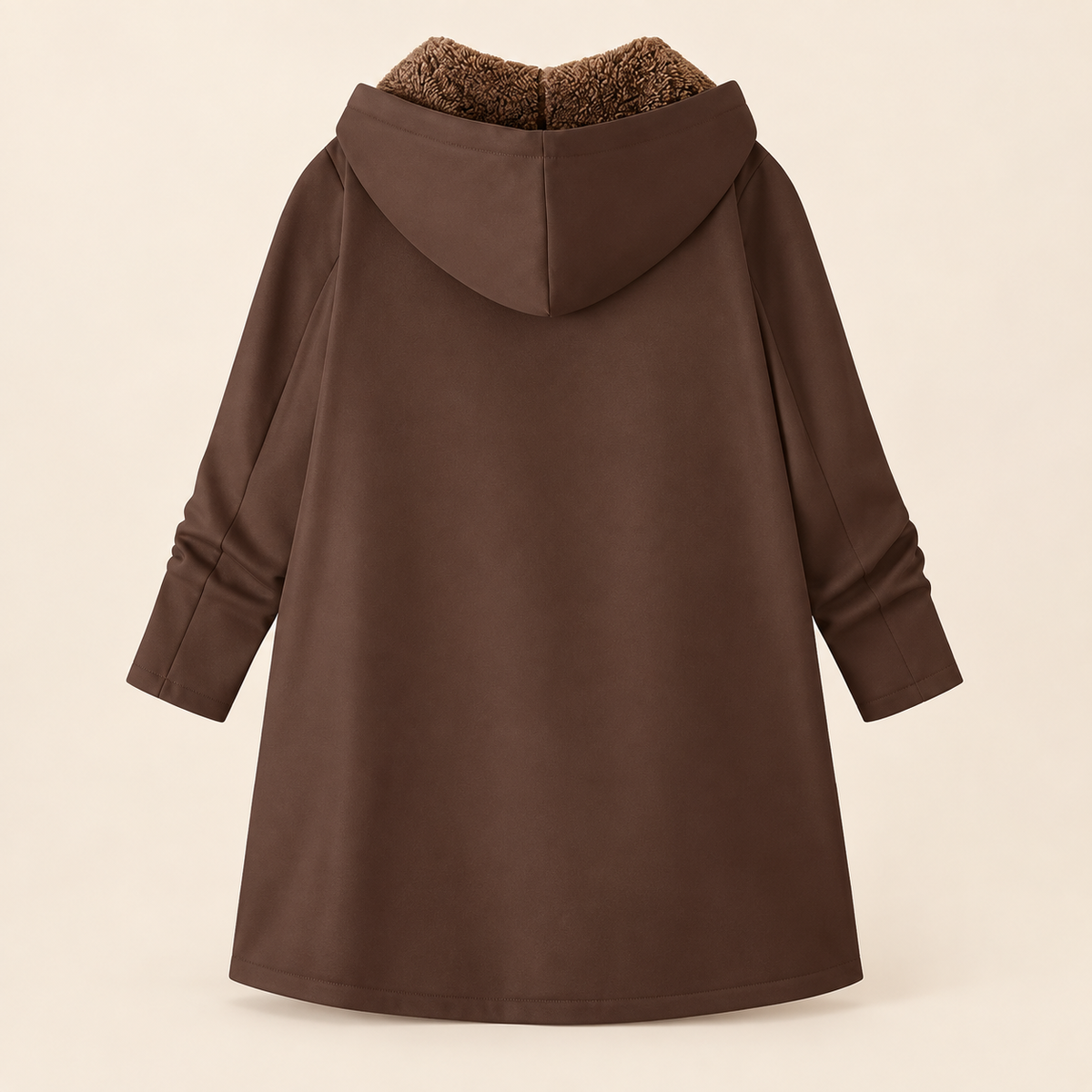Evelyn | Cozy Sherpa-Lined Hooded Coat