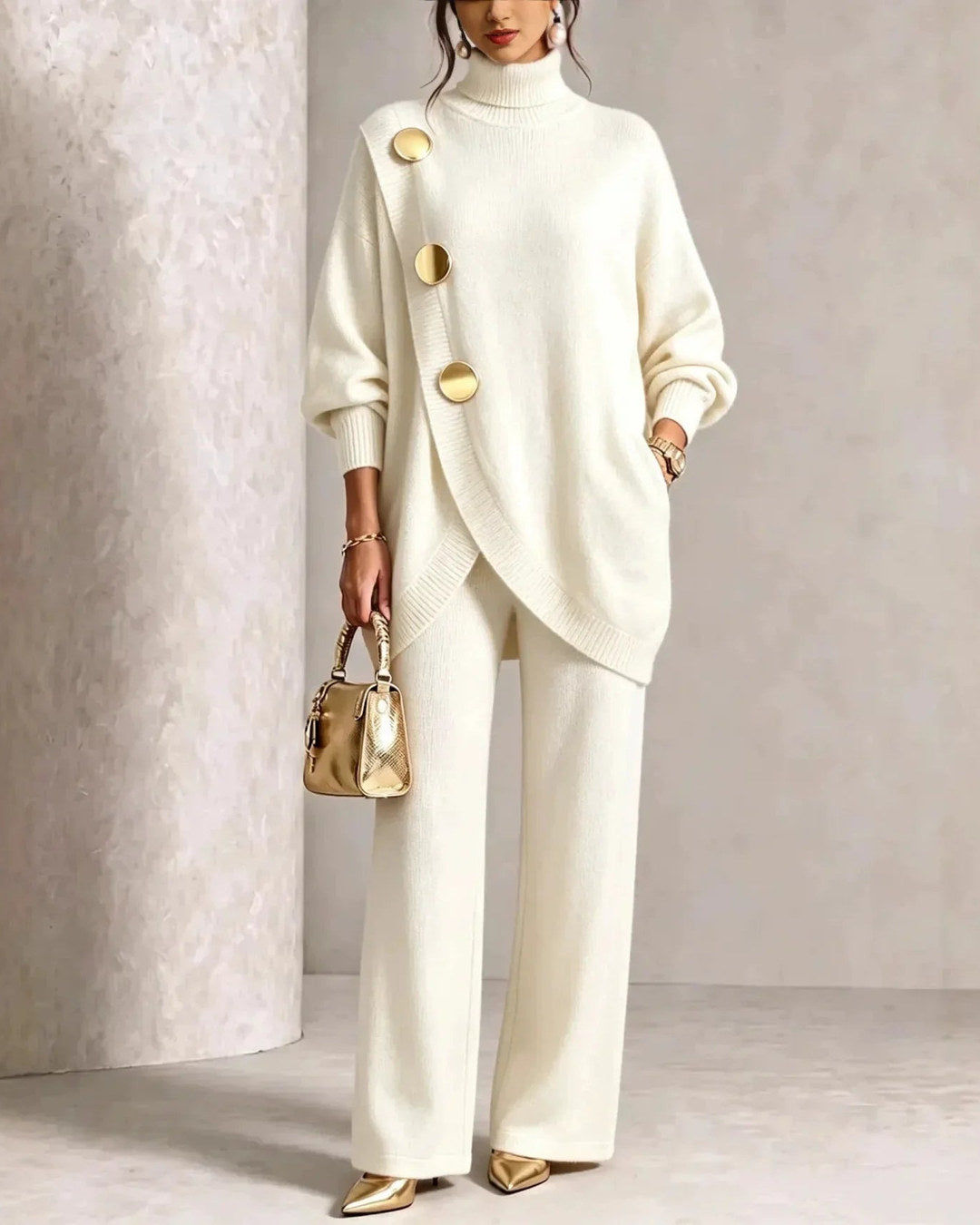 Eleanor | Complete with layered hem and wide-leg trousers