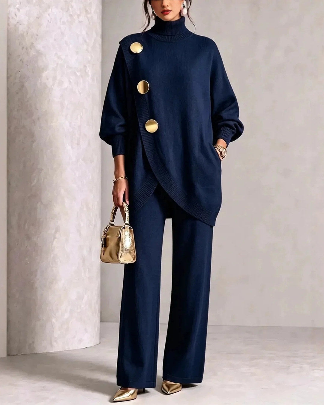 Eleanor | Complete with layered hem and wide-leg trousers