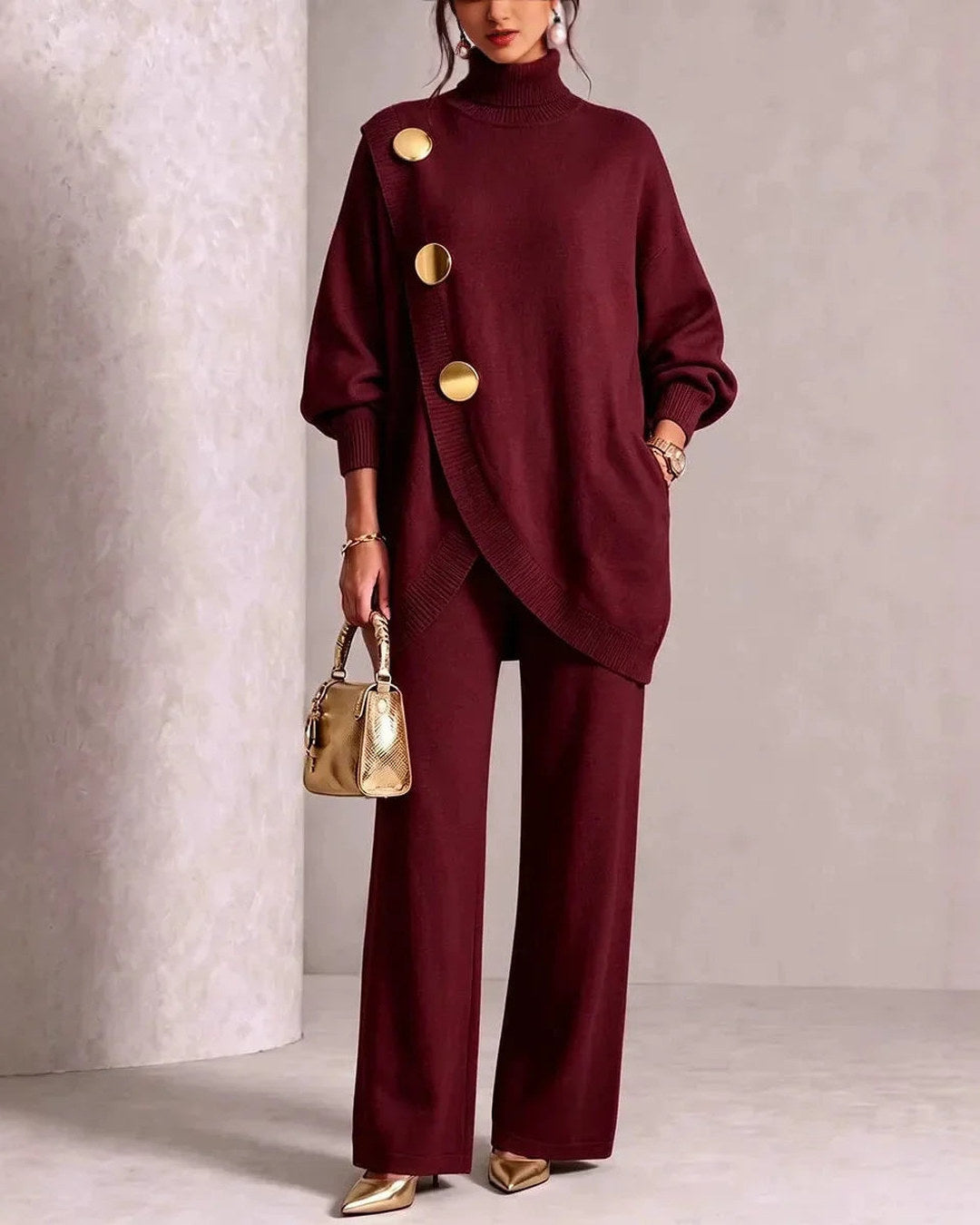Eleanor | Complete with layered hem and wide-leg trousers