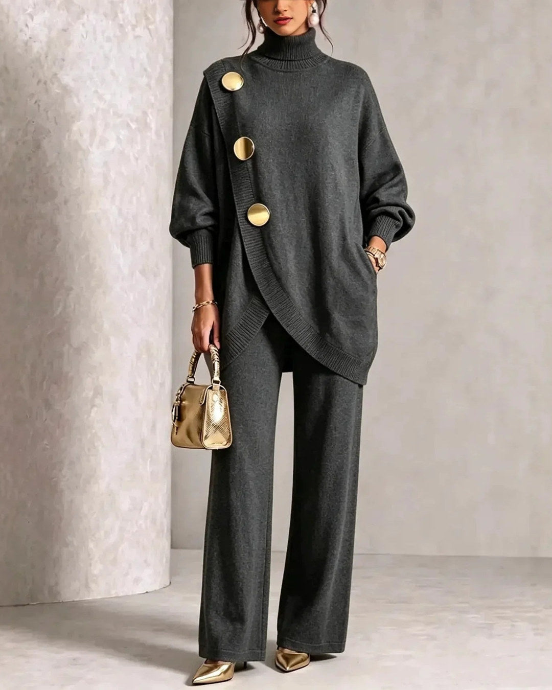 Eleanor | Complete with layered hem and wide-leg trousers