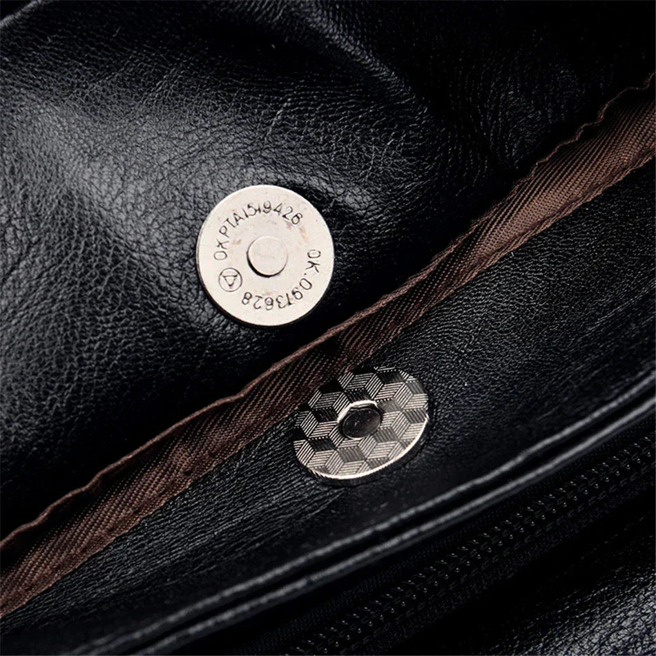Elegant embroidered leather tote and shoulder bag for women