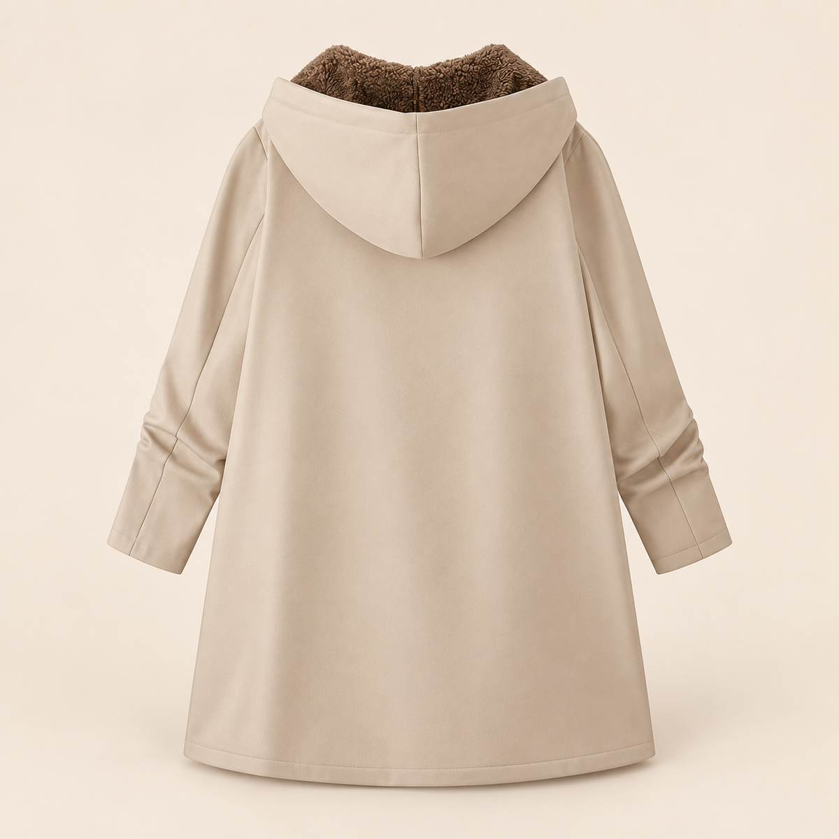 Evelyn | Cozy Sherpa-Lined Hooded Coat