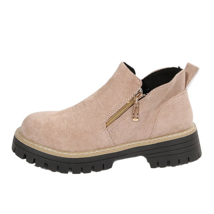 Blandine | Platform Ankle Boots with Side Zip