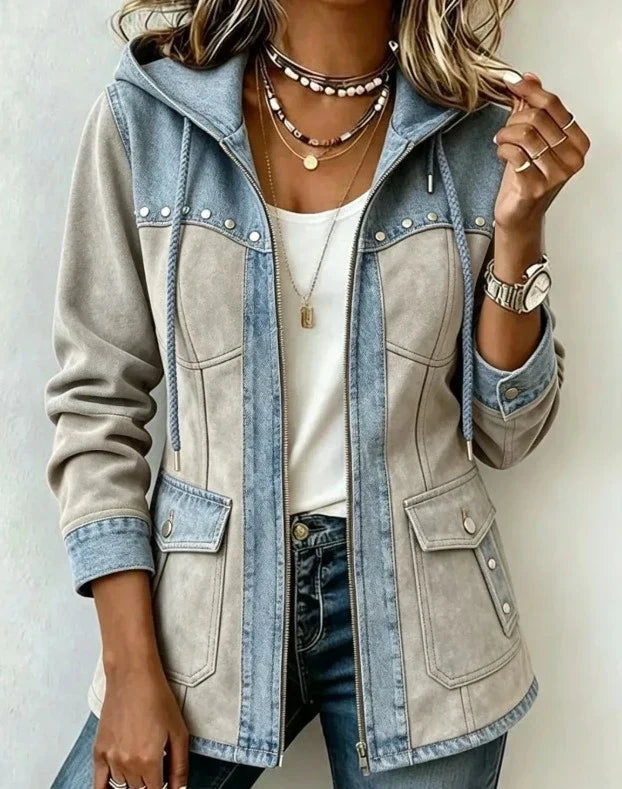 DELACROIX | Two-Material Hooded Jacket Véronique