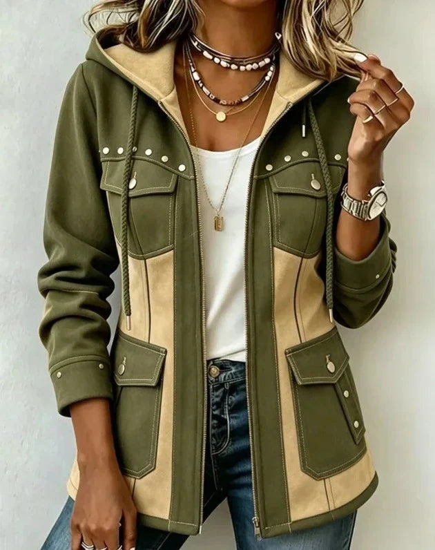 DELACROIX | Two-Material Hooded Jacket Véronique