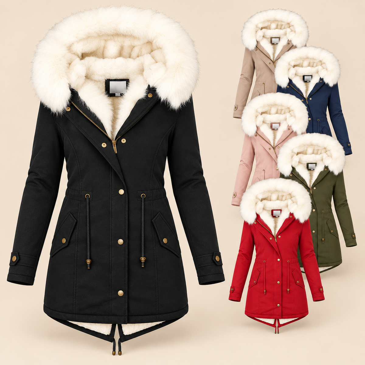 Albane | Elegant Long Winter Parka