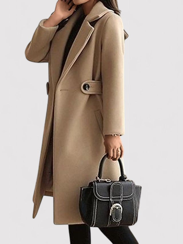 NOELLE | WOOL COAT WITH BELT