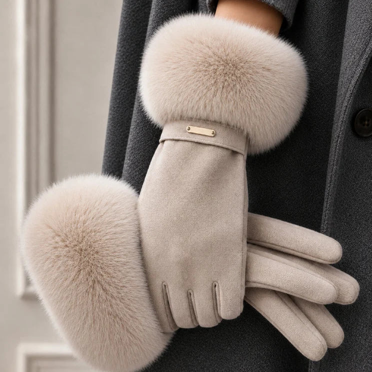 Siberian Aurora Fur Gloves