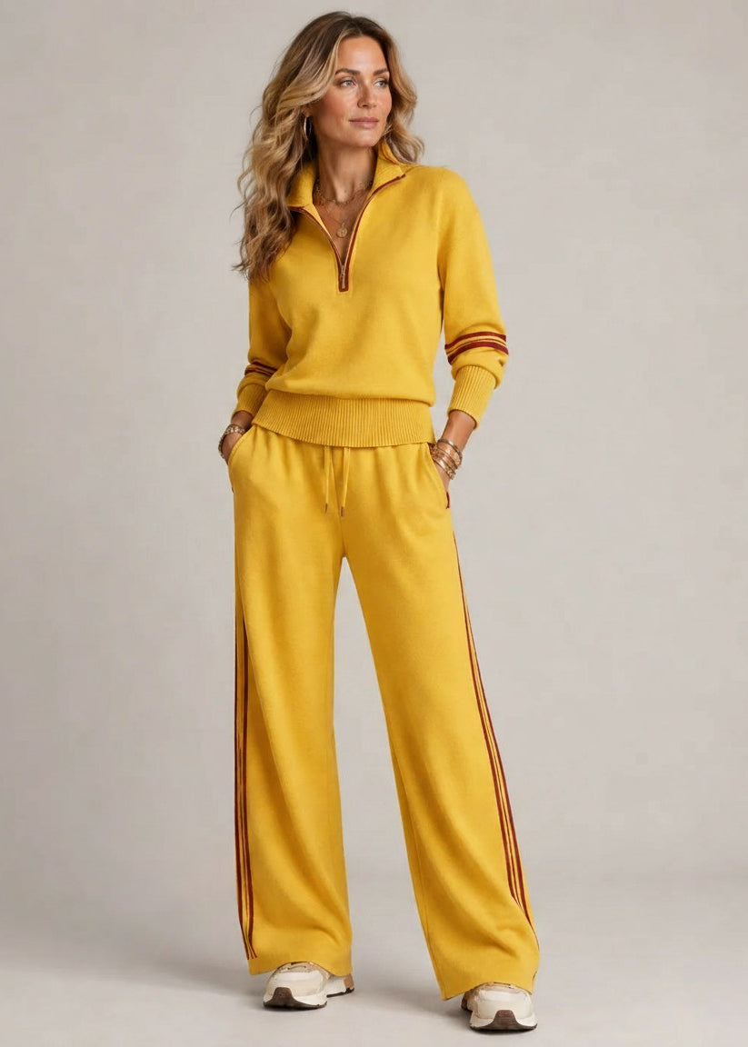 Ensemble Kate | Pull Demi-Zip & Pantalon Large