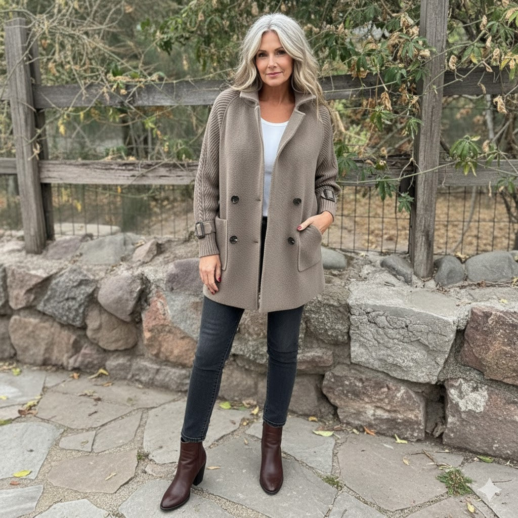 ISOLA™ | Mid-Length Double-Breasted Coat