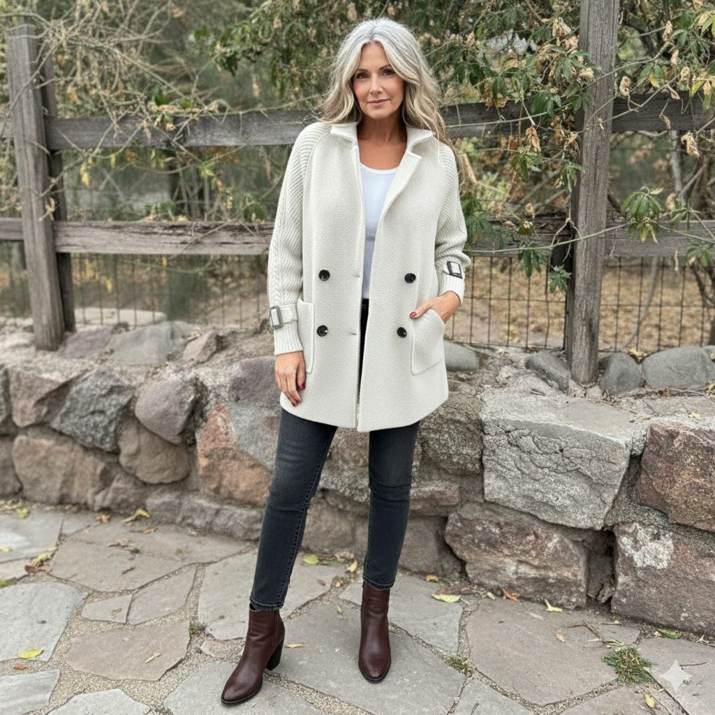 ISOLA™ | Mid-Length Double-Breasted Coat